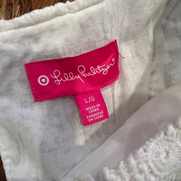 Lilly Pulitzer for Target white eyelet tank. Size Large. - Picture 2 of 3
